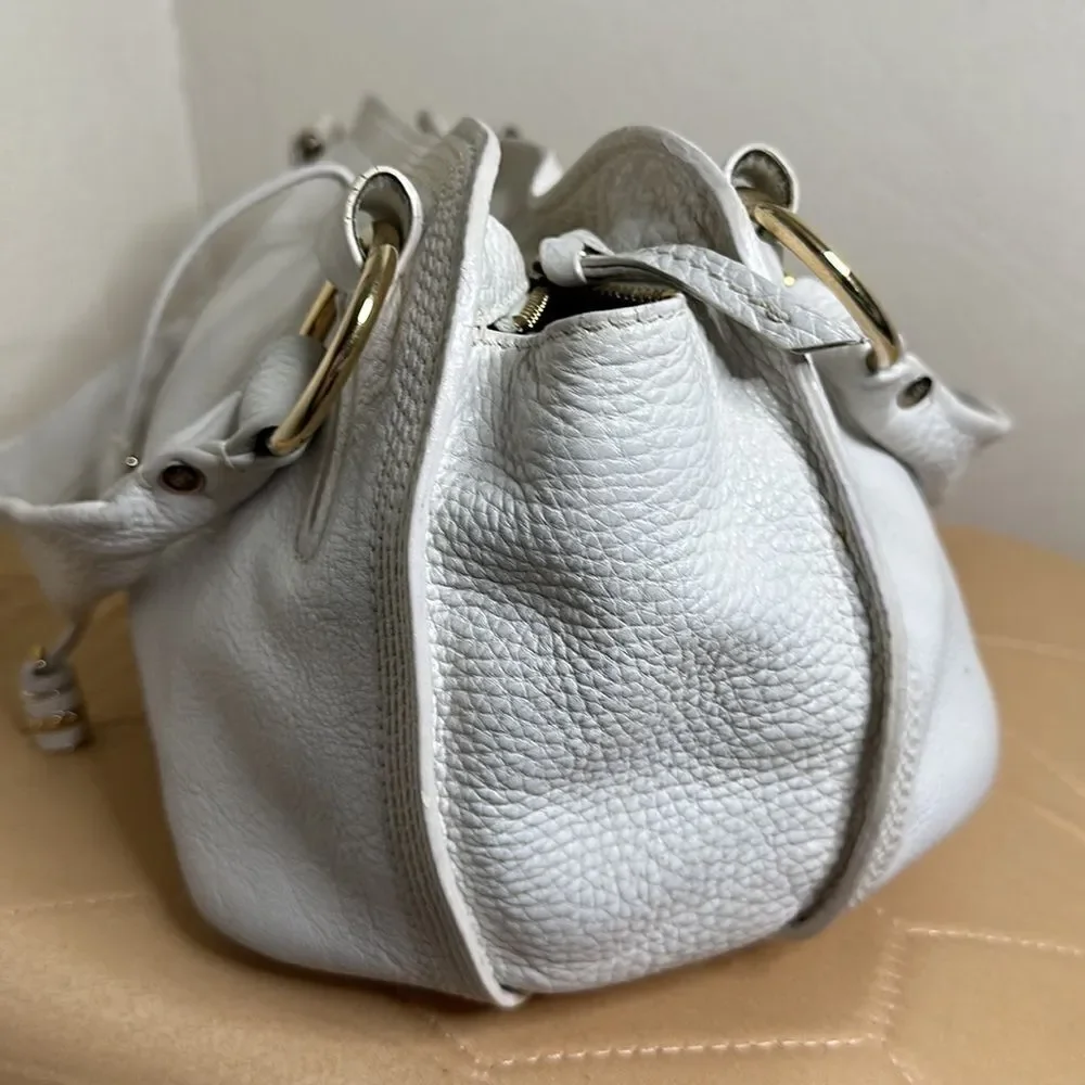 💯 Authentic Celine White Leather Bittersweet Hobo🍀